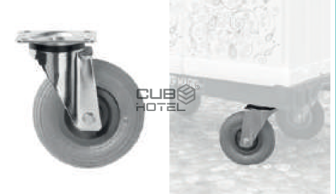 Roda Pneumática Fixa 200mm para exterior 